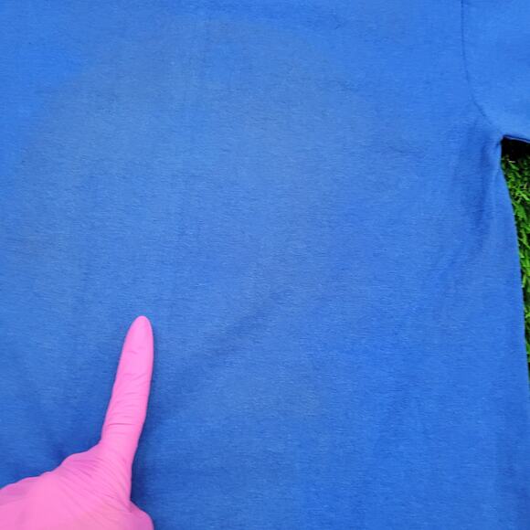 Vintage 90s Edmonton-Oilers Shirt XS/S 17x24 Blue - Picture 4 of 14